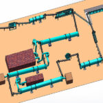 Línea de granulación de tambor giratorio de 20 t por hora
